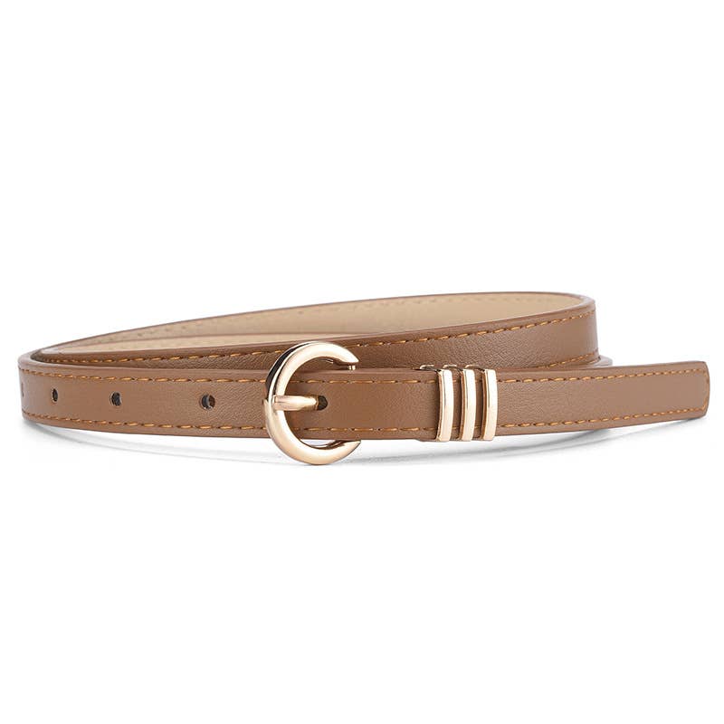 Vintage Leather Skinny Womens Belt