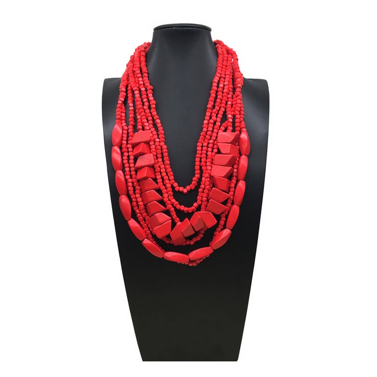COLORFUL WOODEN MULTI LAYERED LONG NECKLACE_CWMM4557