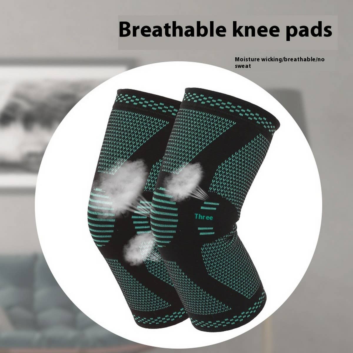 ELASTIC KNEE BRACE WITH DOUBLE WAVE NON SLIP GRIP_CWMM7890