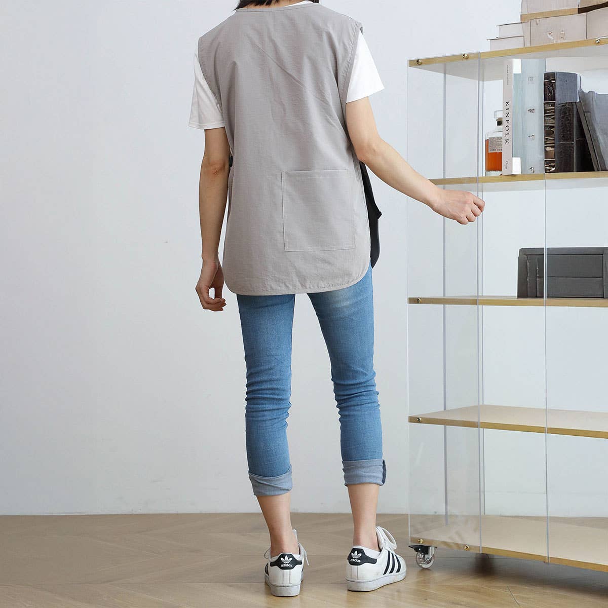 Waterproof Short Linen Aprons With Pockets_Cwmm3302