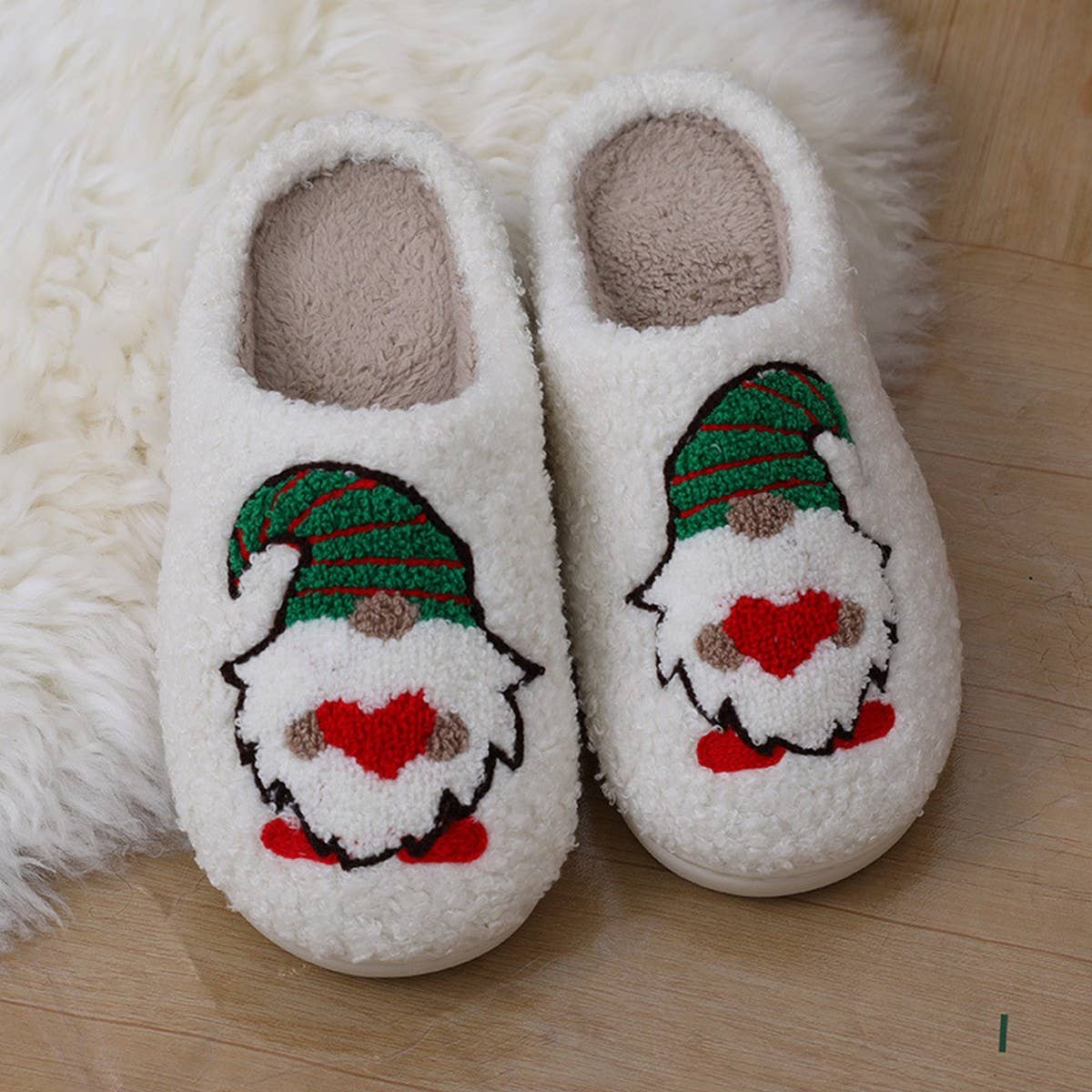 CHRISTMAS DWARF PATTERN WINTER COTTON SLIPPERS_CWSHS0470