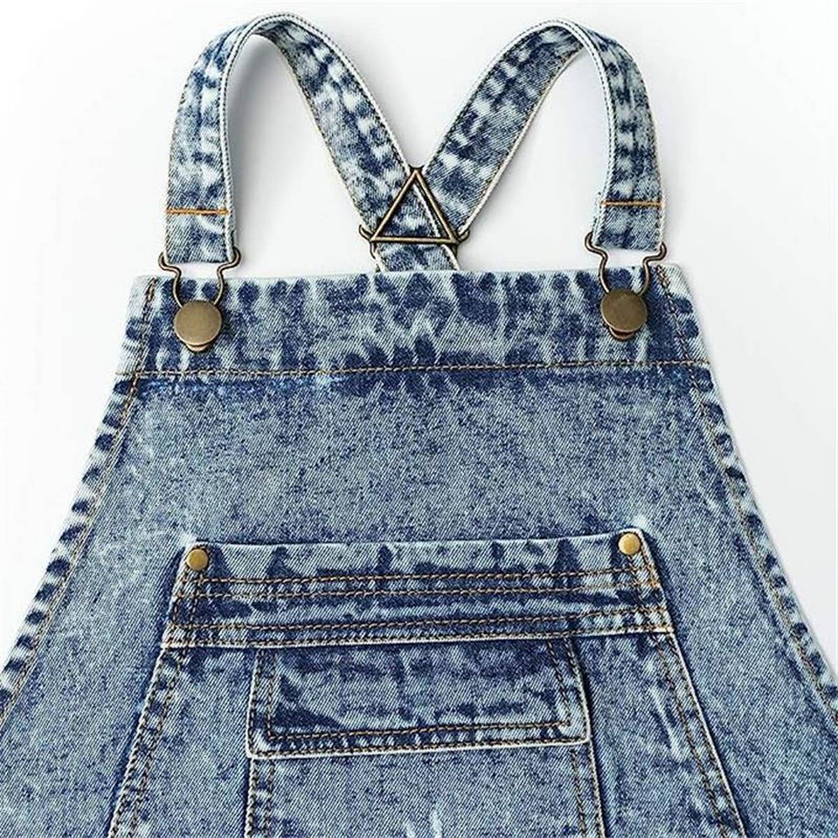 Cwmm1825_Denim Wash Multi-Functional Apron For Home Work