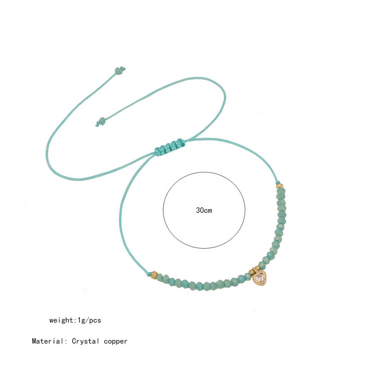 FASHIONABLE LOVE CRYSTAL BRAIDED BRACELET_CWAHA0882