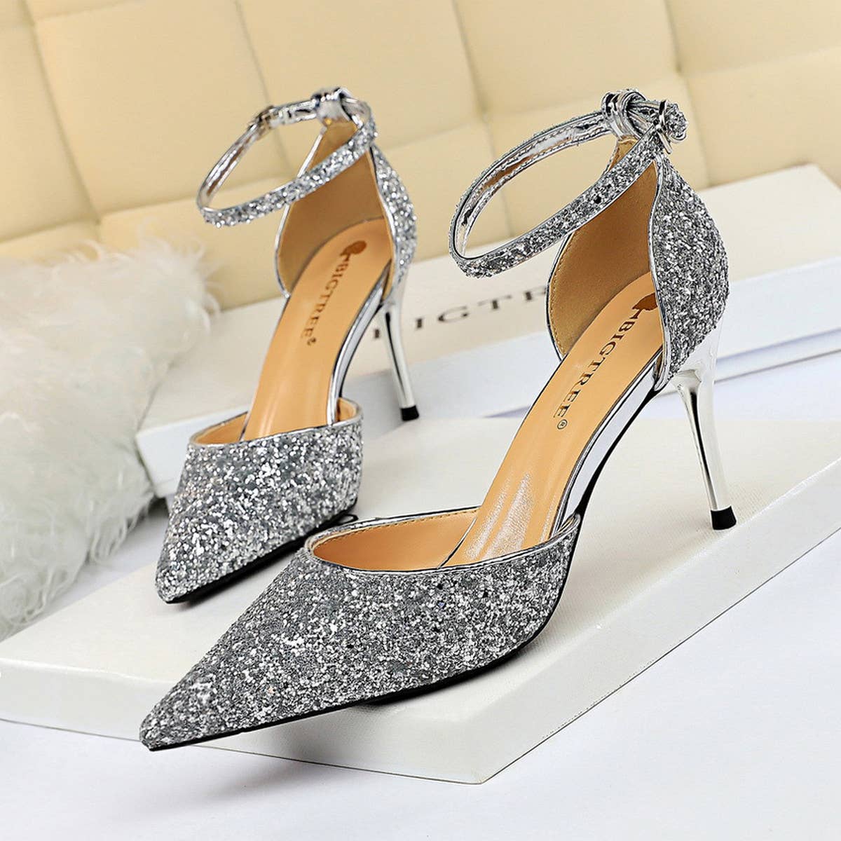 SHALLOW POINTED TOE SEQUINED SEXY HIGH HEELS_CWSHH0055