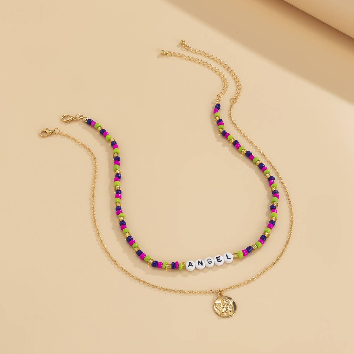 PASTORAL LETTERS RETROSTACKING NECKLACE_CWAJE1493