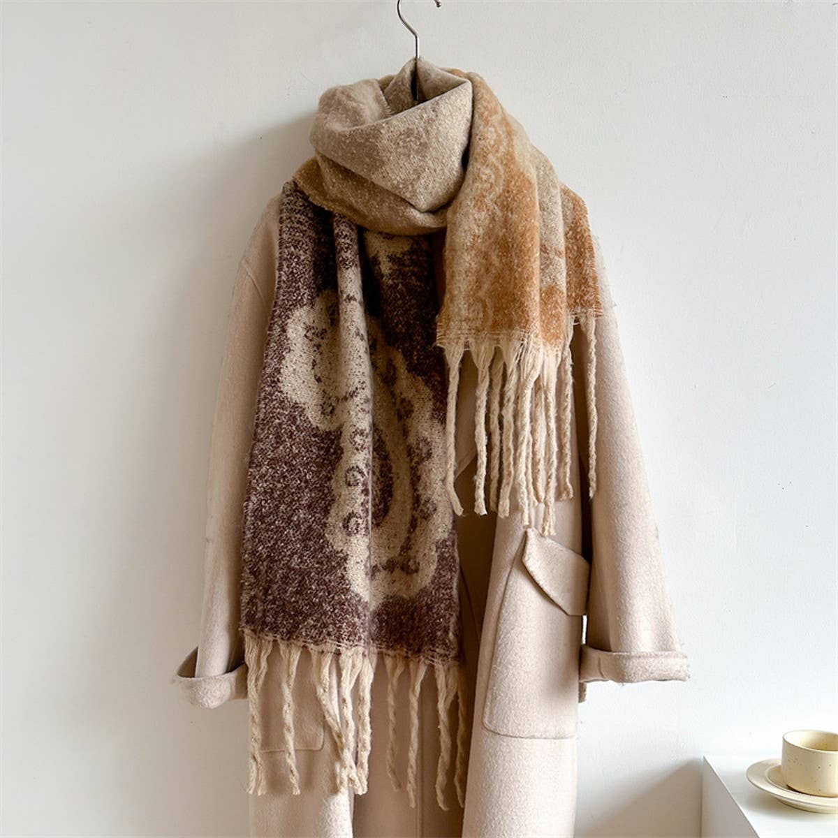 Vintage Paisley Scarf Thick Tassel Winter Wrap_Cwasc0970