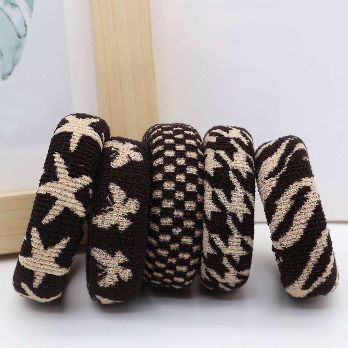 FASHION WIDENED HAIR TIES5PCS BOX_CWAHA0504