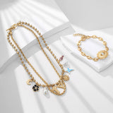 NEW FASHION MULTI PENDANT VINTAGE NECKLACE_CWAJE2840