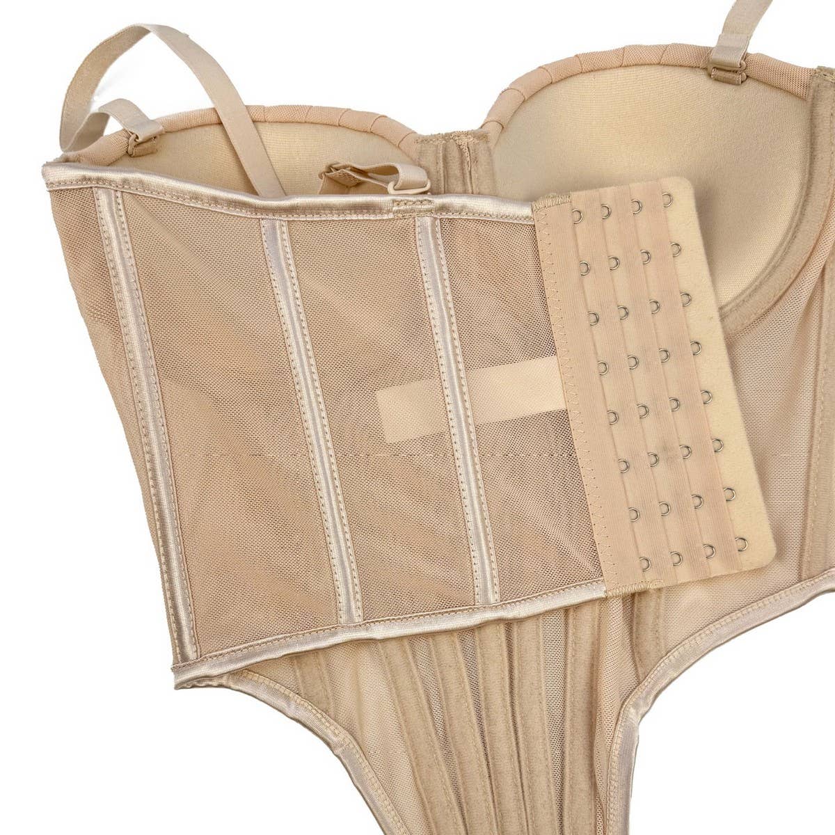 PREMIUM PLEATED HERRINGBONE CORSET WITH COASTERS_CWMM4132