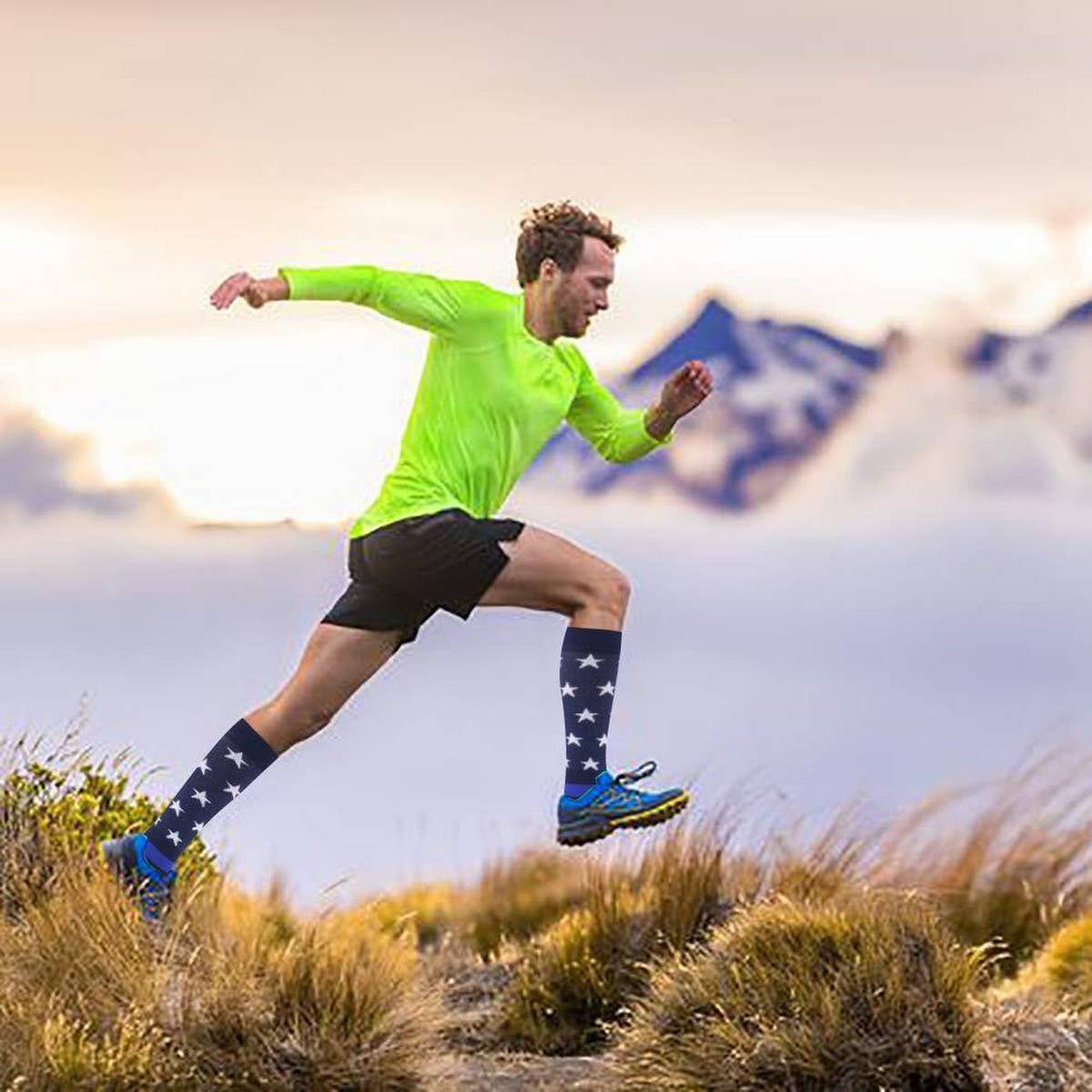 Women'S Sports Long Elastic Compression Socks_Cwms1881