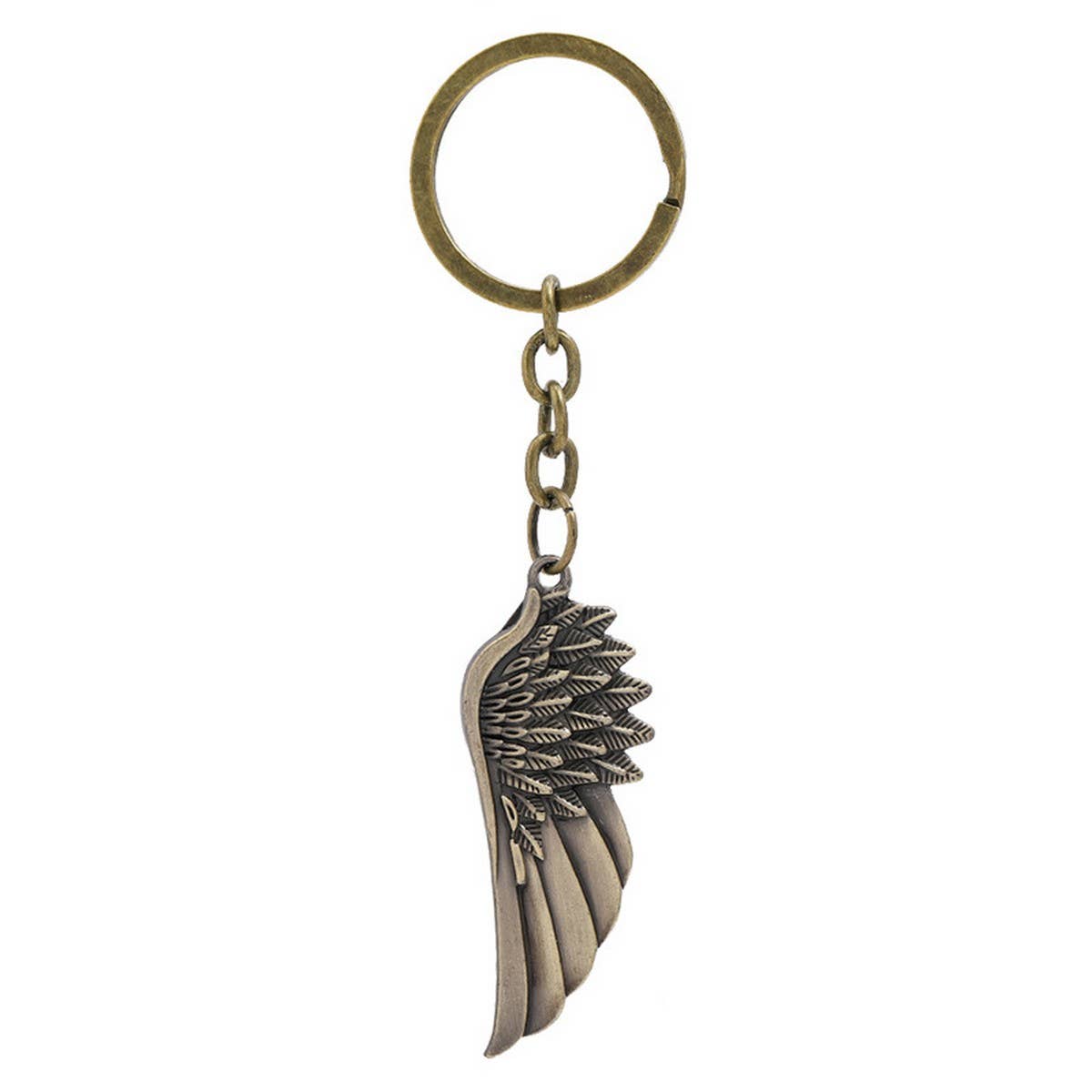 CREATIVE BRONZE WINGS FEATHER KEYCHAIN_CWMM4773