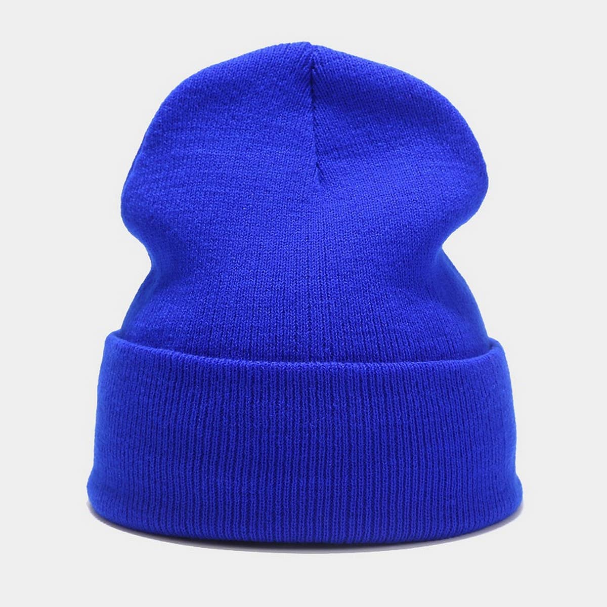 SOLID COLOR KNITTED HAT WITH CUFFS_CWAH1578