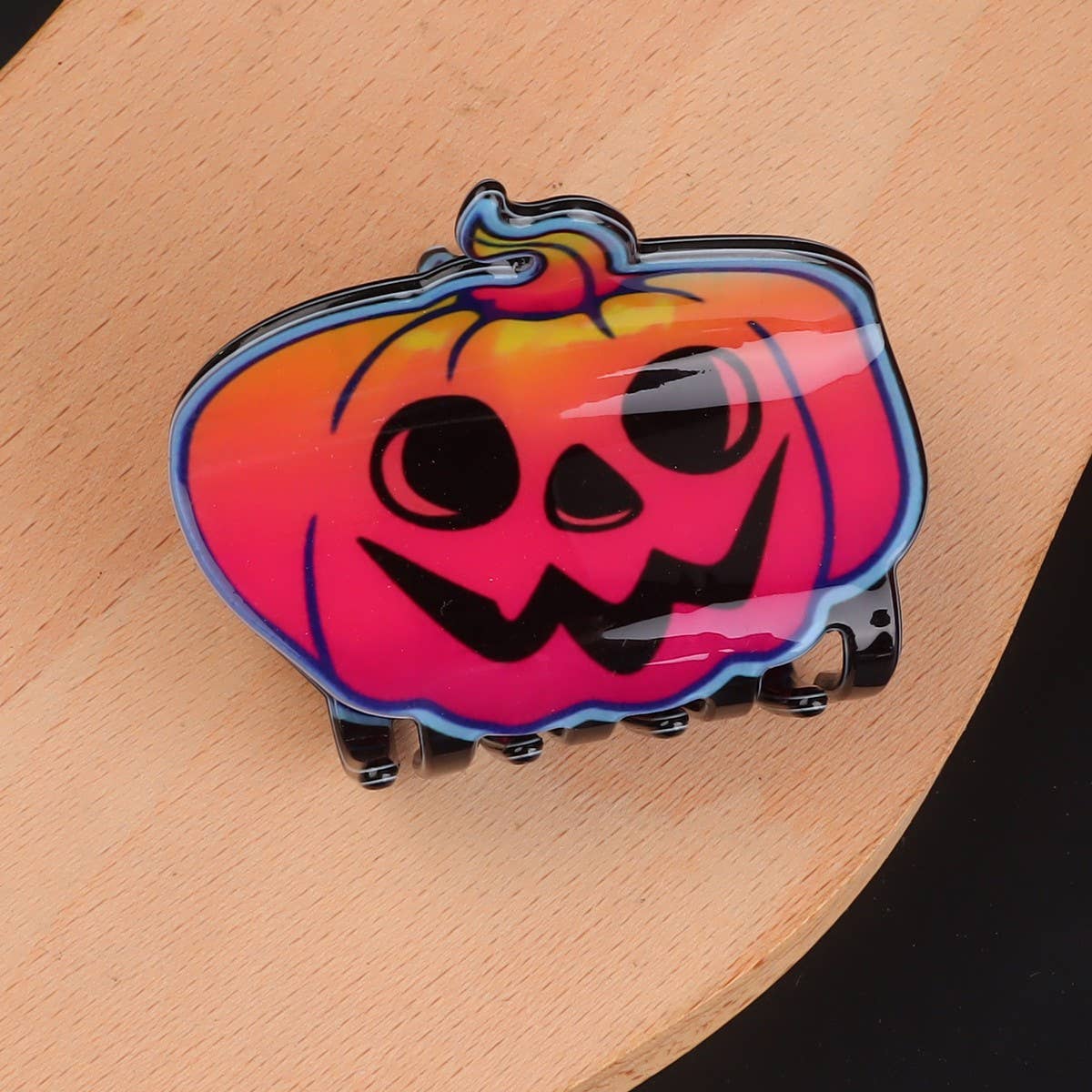 PUMPKINS GHOSTS HAUNTED HOUSE HALLOWEEN HAIR CLAW CLIPS
