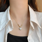 SIMPLE AND ELEGANT SQUARE LETTER NECKLACE_CWAJE2374