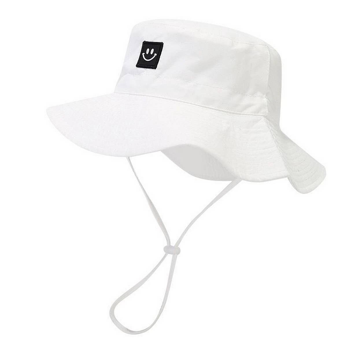 KIDS SMILEY FACE QUICK DRY SUN HAT FOR SUMMER_CWAH3785