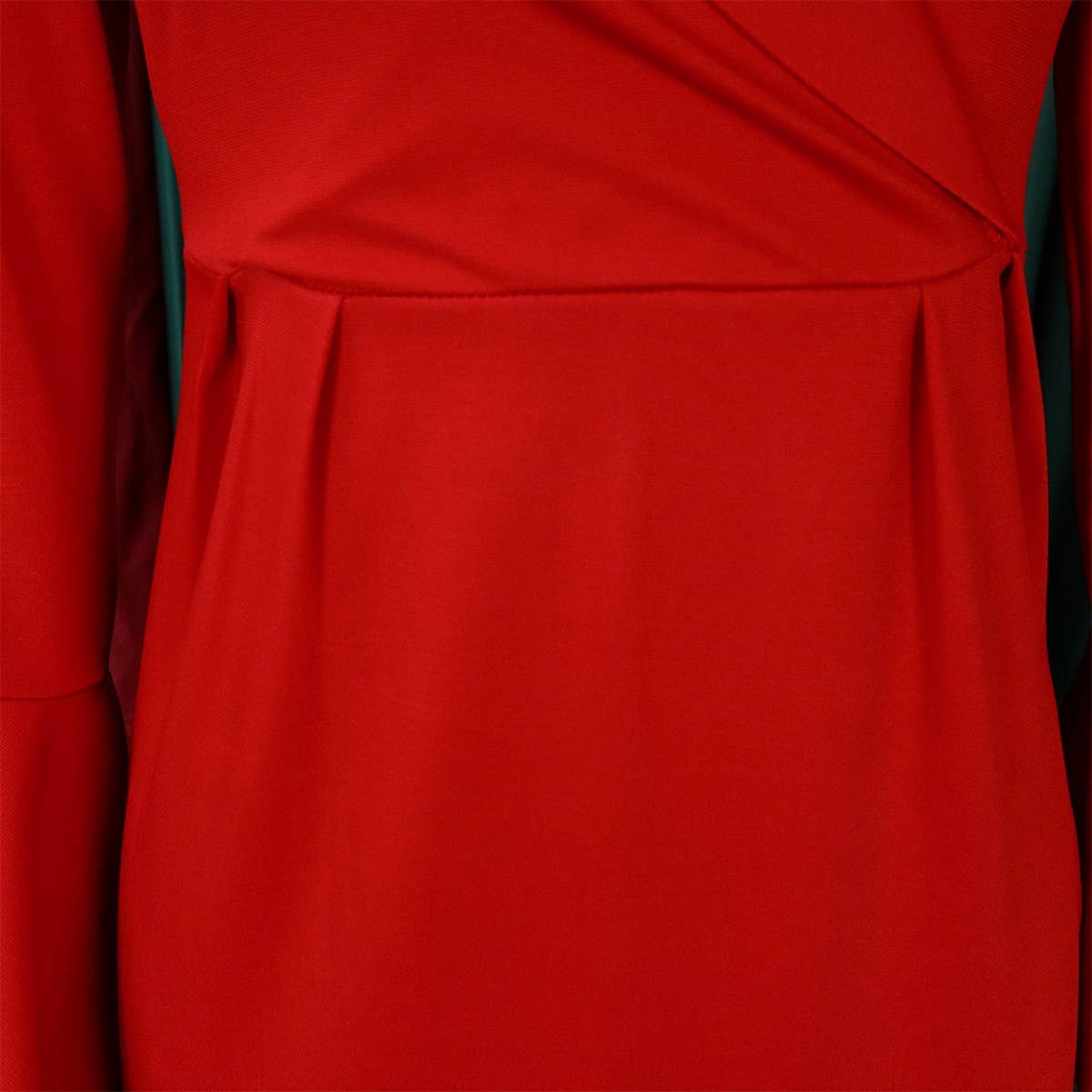 V-Neck Elegant Trumpet Sleeve Slit Hip Dress_Cwdmd3706