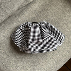 Houndstooth Bow Hair Claw Elegant Low Pony Clip_Cwaha08012