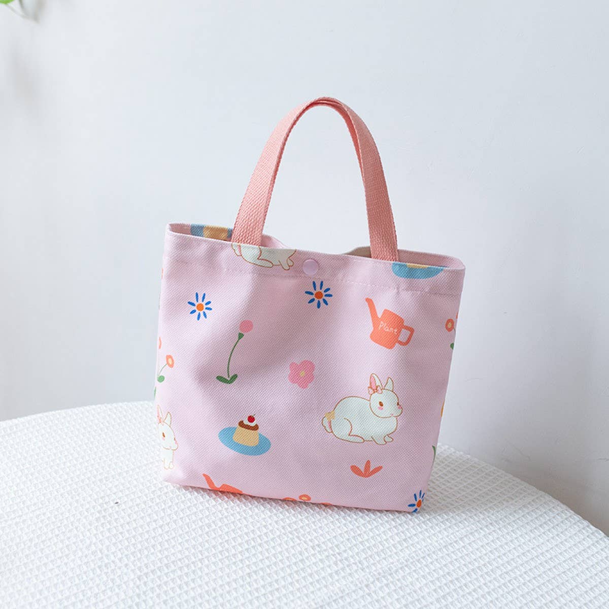 CUTE PRINTED LUNCH TOTE BAG FOR GIRLS SMALL_CWAB5662