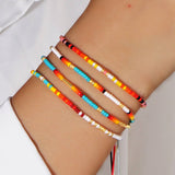 BOHEMIAN STYLE COLOR SMALL BRACELET BEADED BRACELET_CWMM3795