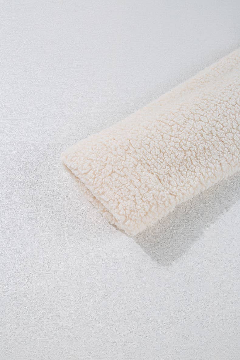 Solid Drop Shoulder Fleece Turtleneck Hoodie