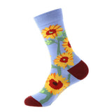 AUTUMN AND WINTER FLORAL MID CALF SOCKS_CWMS1005