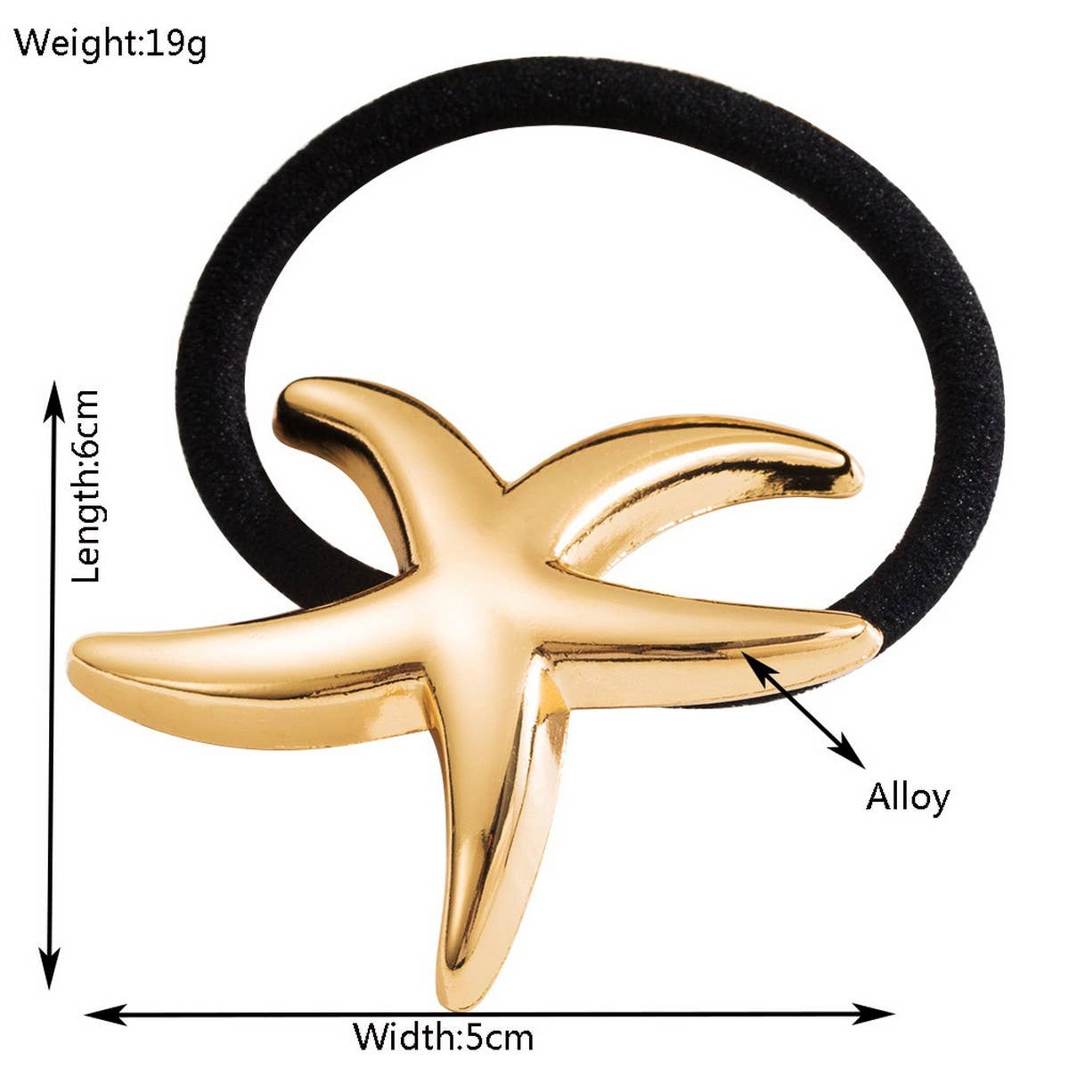 NEW MINIMALIST FLOWER STAR PONYTAIL HAIR TIE_CWAHA6206