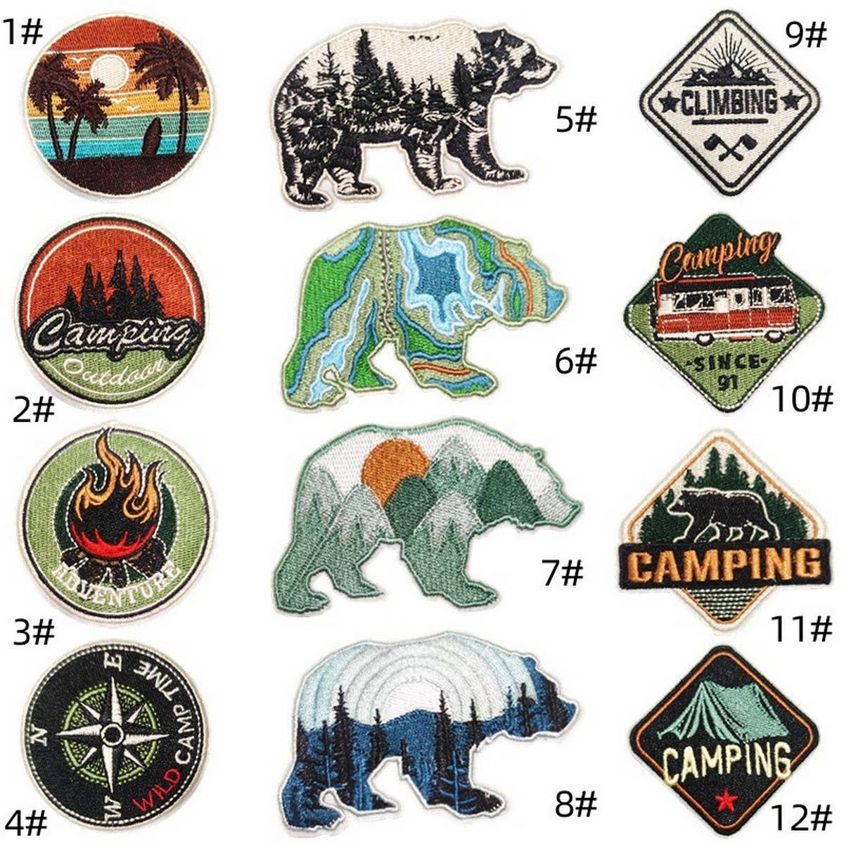 NEW OUTDOOR COLORFUL BEAR EMBROIDERED PATCH_CWMM4024