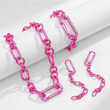 PINK SMALL FRESH EARRINGS NECKLACE BRACELET SET_CWAJE2937