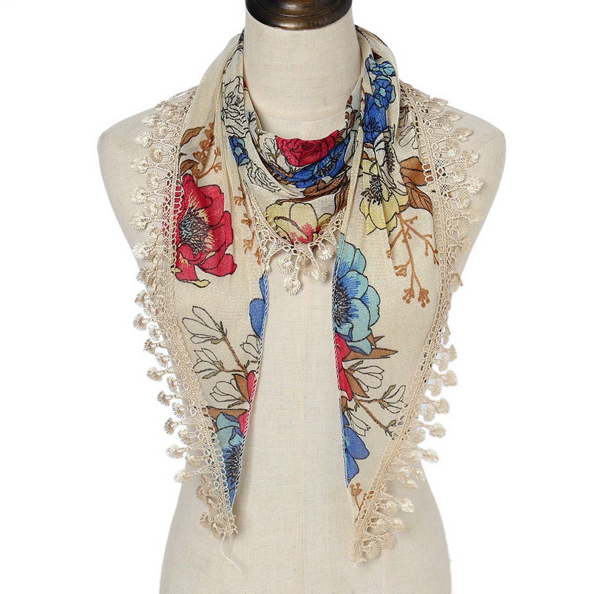 New Light Luxury Lace Triangle Scarf Shawl_Cwmm2001