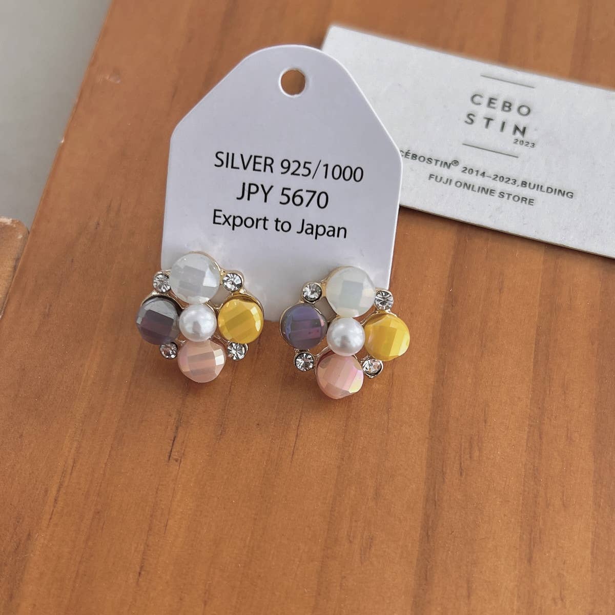 HIGH END CRYSTAL FLOWER STUD EARRINGS_CWAJE1331