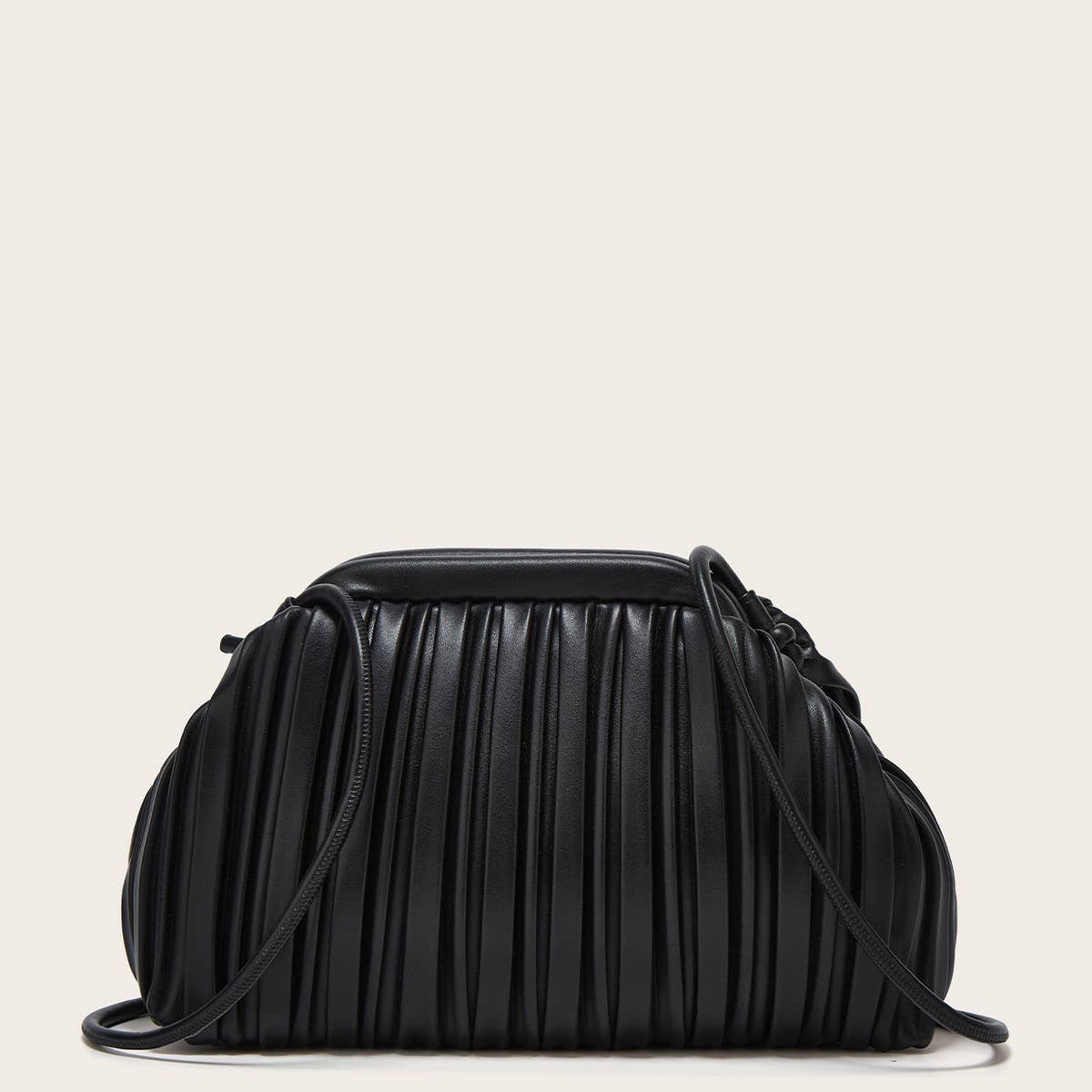 SIMPLE PLEATED SHOULDER CLOUD BAG_CWAB2646