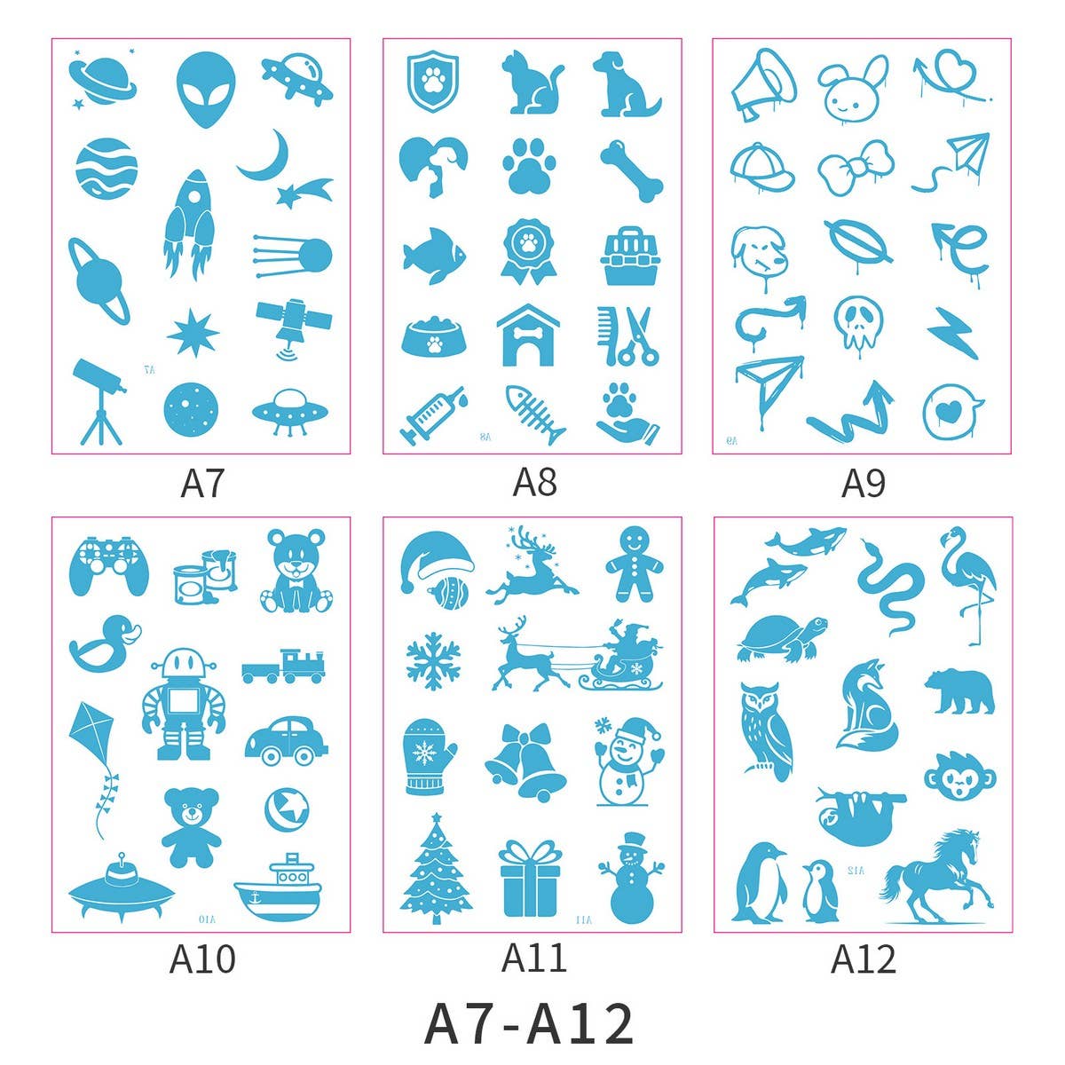 KIDS TATTOO STICKER SET CREATIVE BODY ART DECALS_CWMM8355