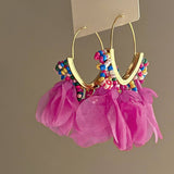 FLOWER TASSEL EARRINGS PERSONALITY EARRINGS_CWAJE2361