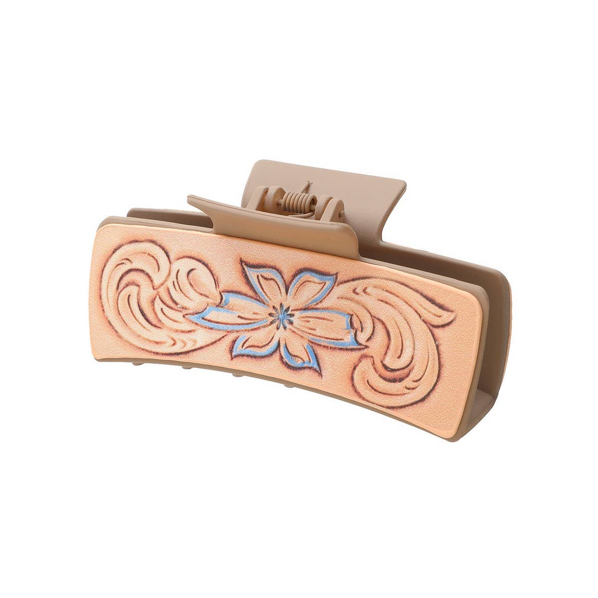 Retro Western Cowboy Faux Leather Hair Claw Clip_Cwaha07437