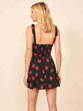 Stylish Vintage Print Slip Dress