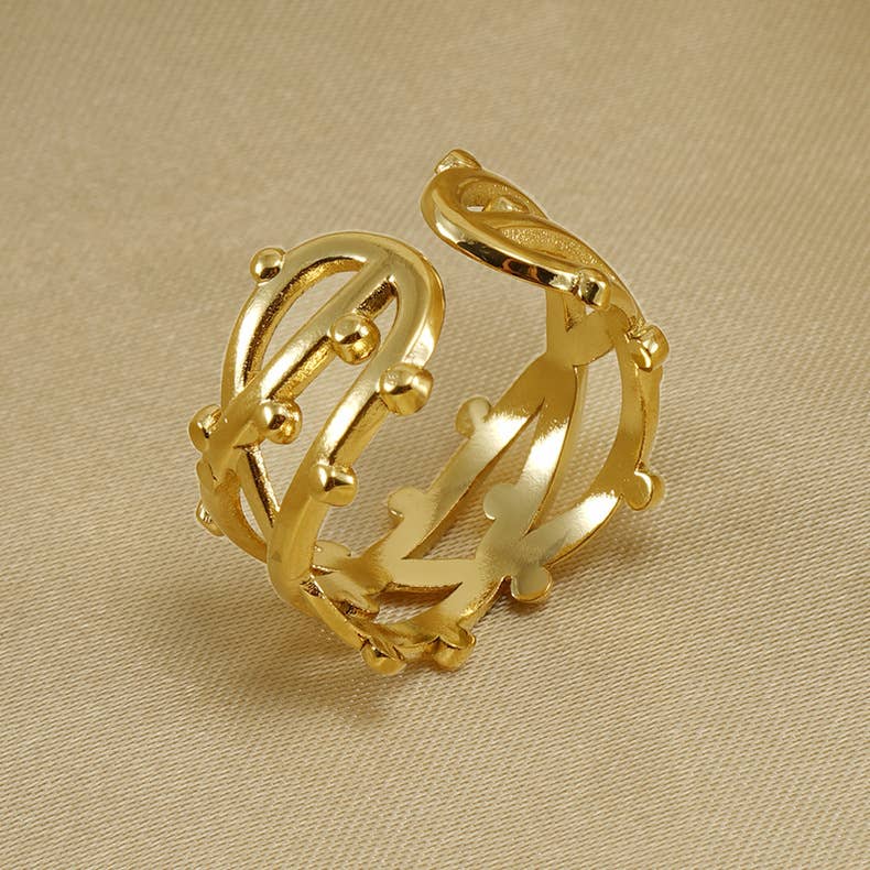 18K Stainless Steel Geometric Adjustable Ring_Cwaje2743