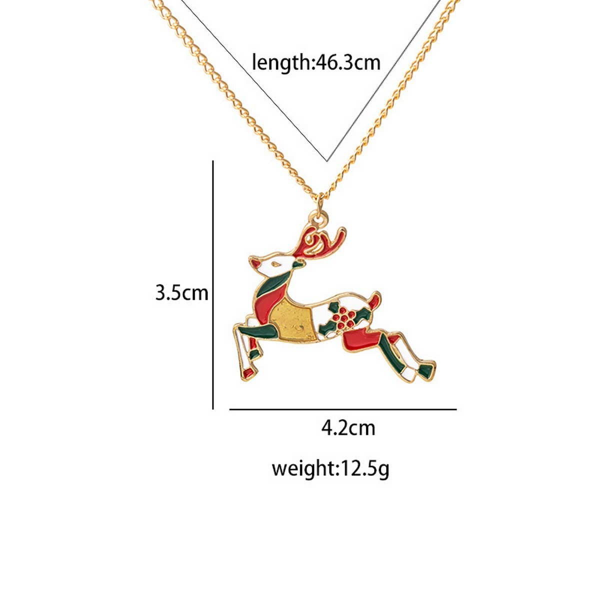 CHRISTMAS CARTOON PERSONALITY VERSATILE NECKLACE_CWAJE1862
