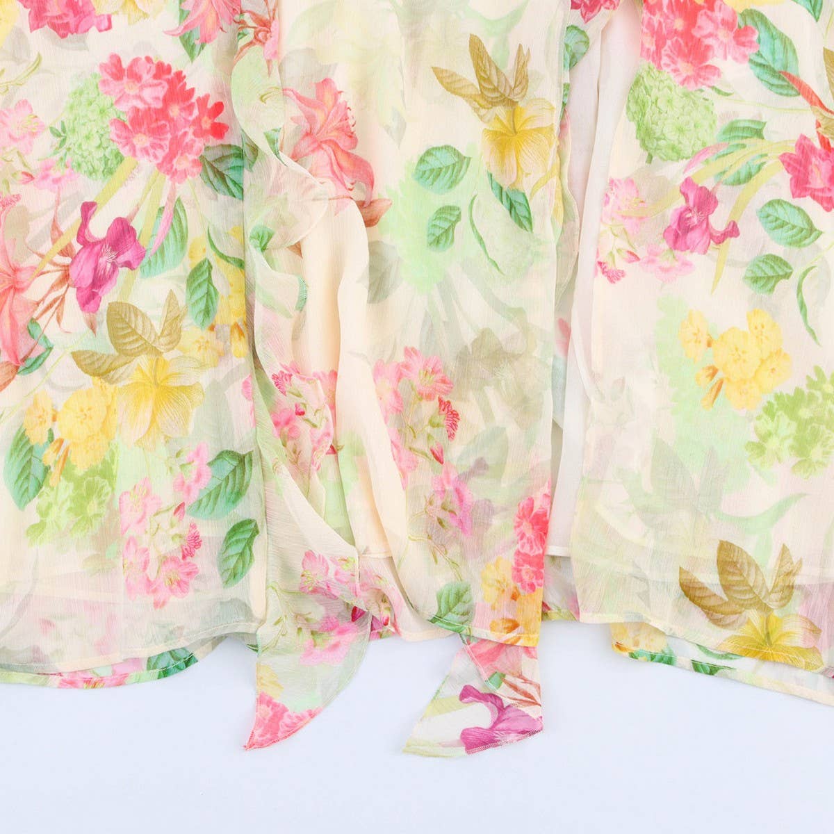 FLORAL PRINT DRESS WITH CUTOUT DETAIL FOR WOMEN_CWDMD5787