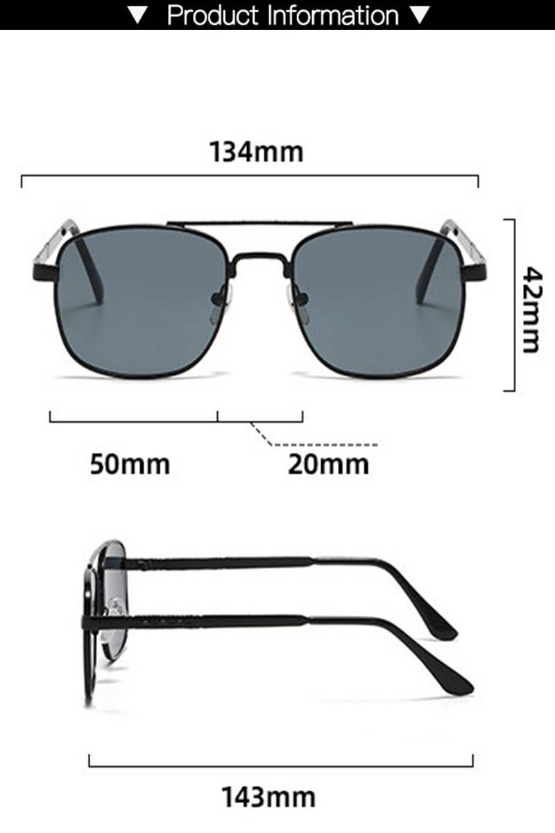 FLAT TOP FRAME SQUARE SUNGLASSES_CWASG0076