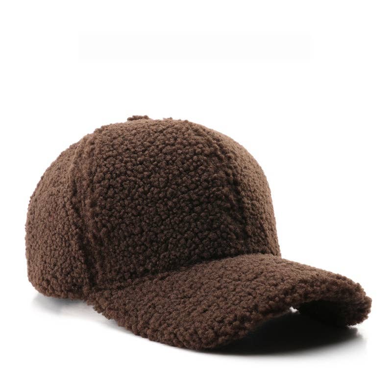 Vintage Fleece Baseball Cap Warm Winter Hat_Cwah04794