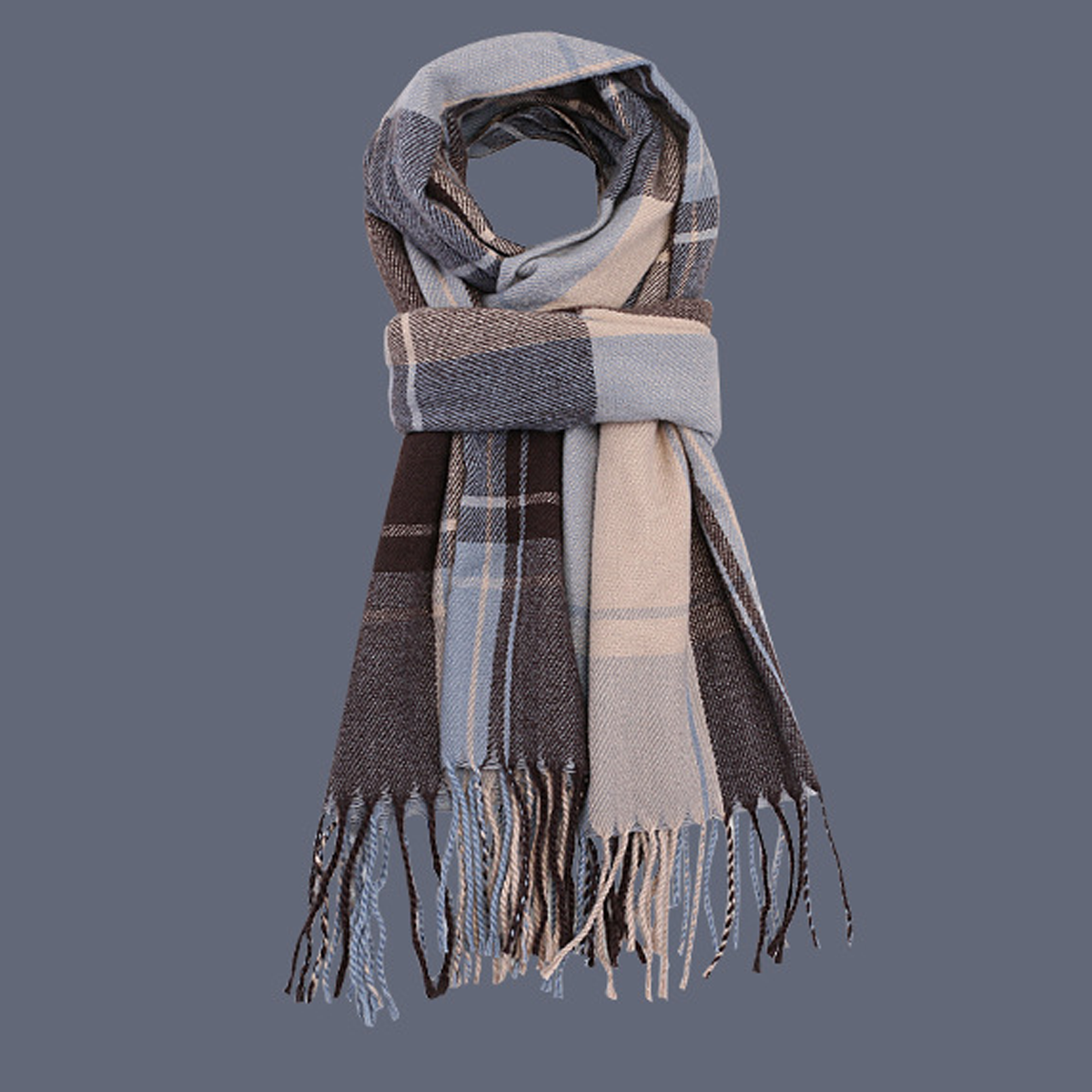 TASSEL SCARF FOR WOMEN THICK WINTER WARMTH_CWASC0142