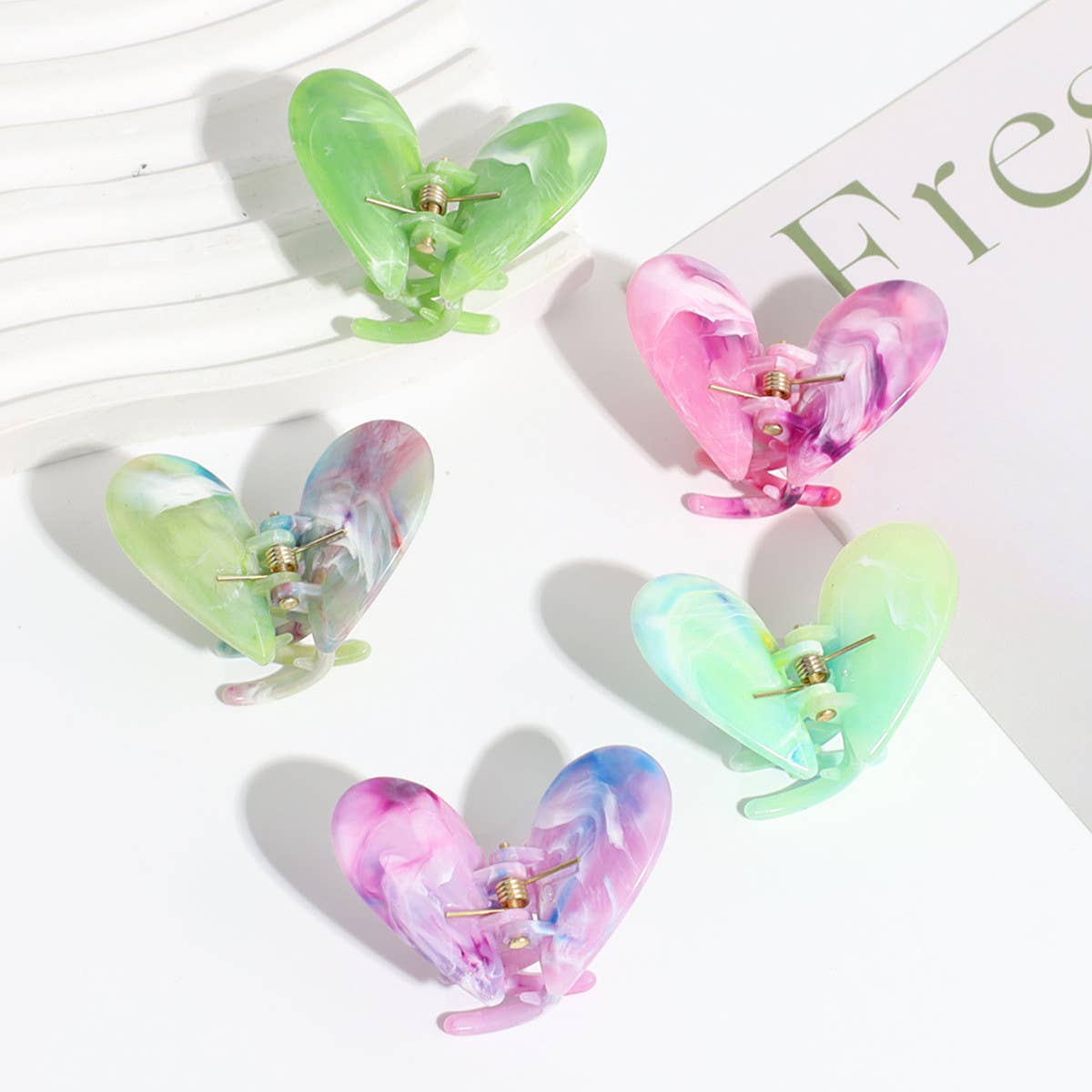 ALL MATCH GRADIENT HEART HAIRPIN_CWAHA2251