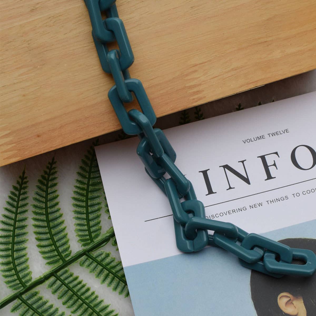 ACRYLIC SQUARE MULTI COLOR BAG CHAIN BAG STRAP_CWMM5093