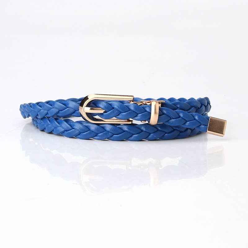 Fashionable Ladies Weave Thin Waist Belts