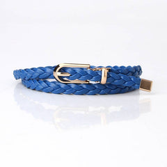 Fashionable Ladies Weave Thin Waist Belts
