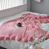 NEW KNITTED BALL AIR CONDITIONING THROW BLANKET_CWMM2364