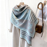 Luxury Carriage Reversible Tassel Scarf_Cwasc03453