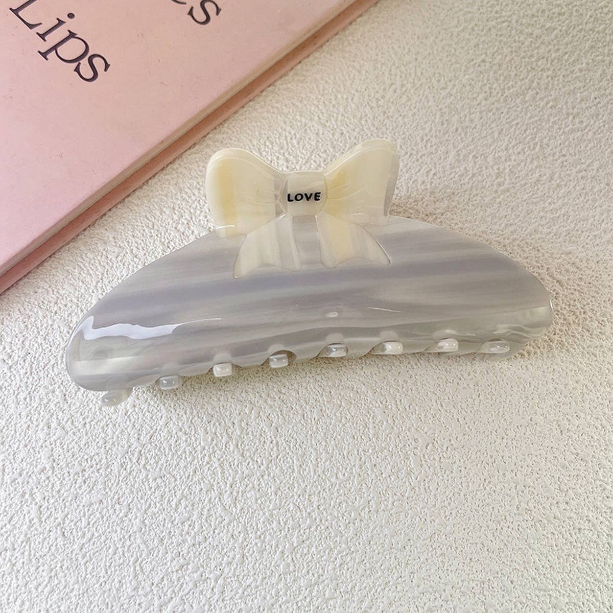 COLORBLOCK BOW ACETATE HAIR CLAW SWEET CHIC CLIP_CWAHA1341