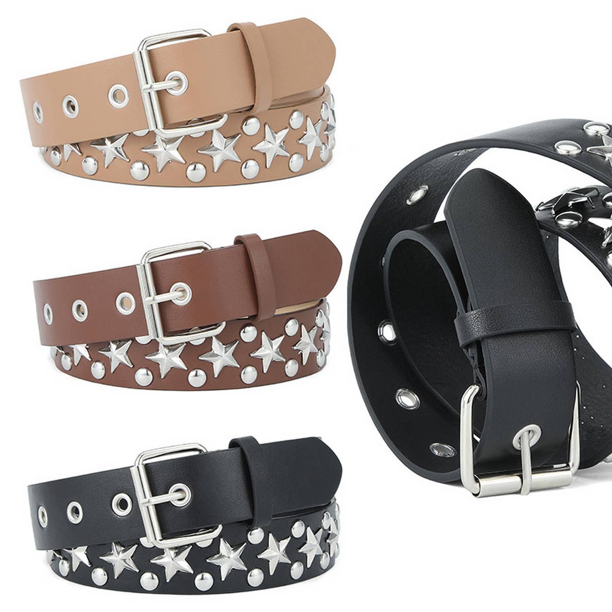 2024 FASHION RIVET PUNK BELT BELT_CWABE0355