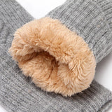 Winter Womens Cute Thick Knit Touchscreen Gloves_Cwag0271